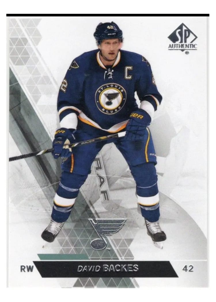 2013 SP Authentic David Backes #7 card