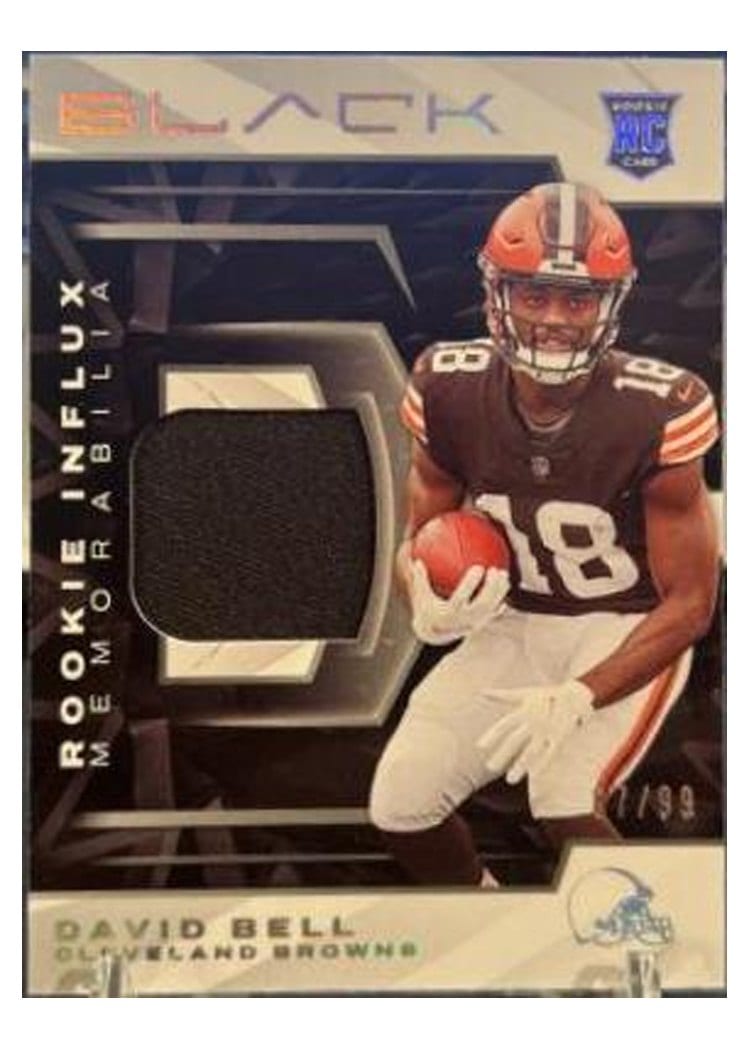 2022 Panini Black Rookie Influx Memorabilia David Bell #RIM-DBE card