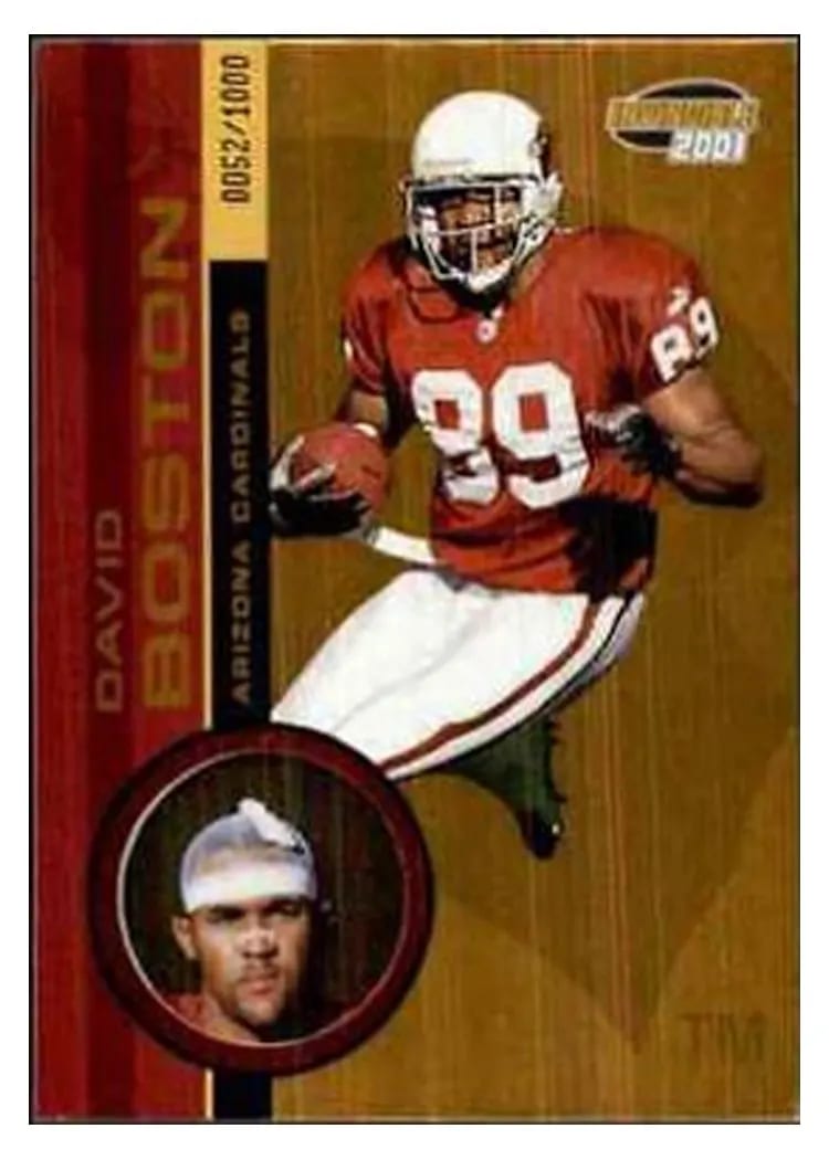 2001 Pacific Invincible David Boston #1 card