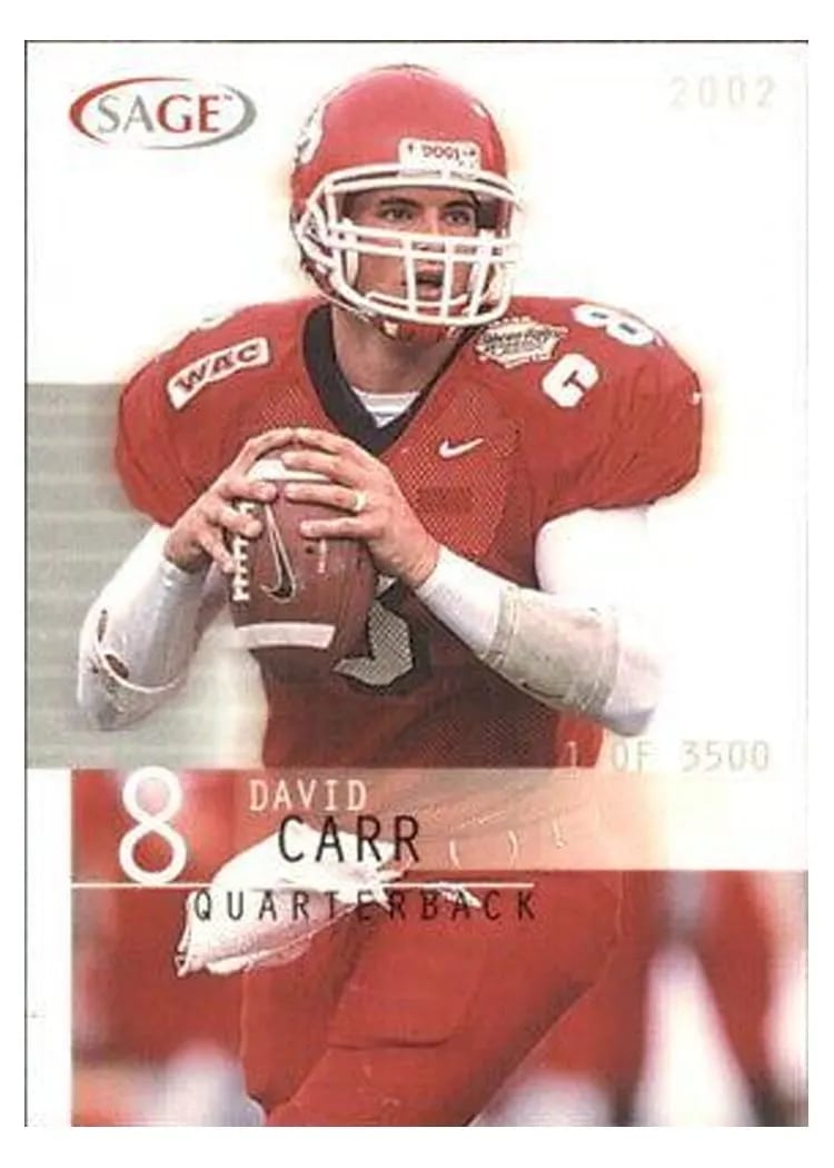 2002 Sage David Carr #5 card
