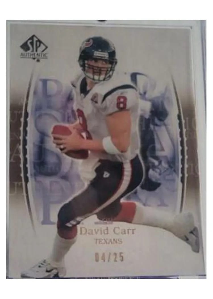 2003 SP Authentic David Carr #8 card