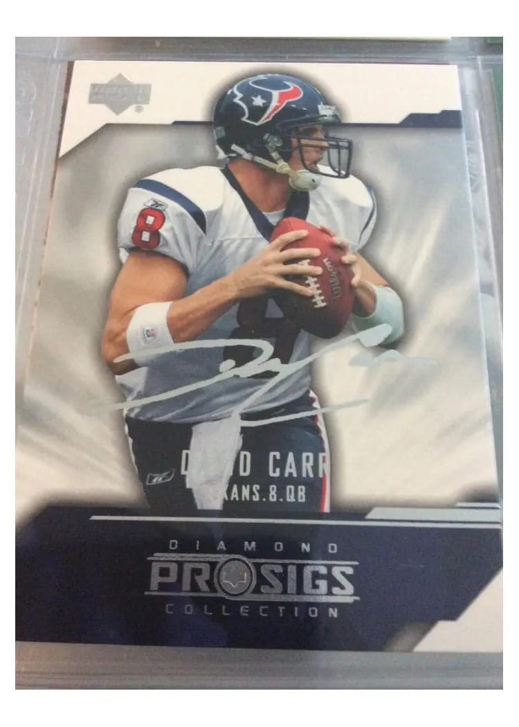 2004 Upper Deck Diamond Pro Sigs David Carr #34 card