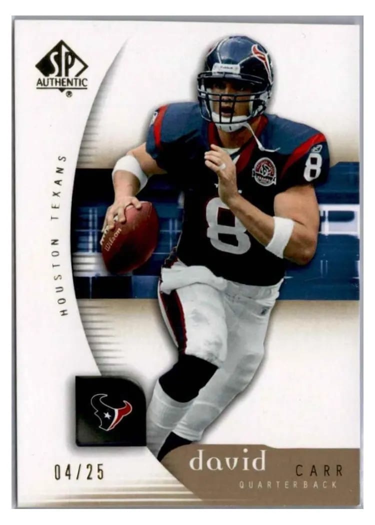 2005 SP Authentic David Carr #33 card