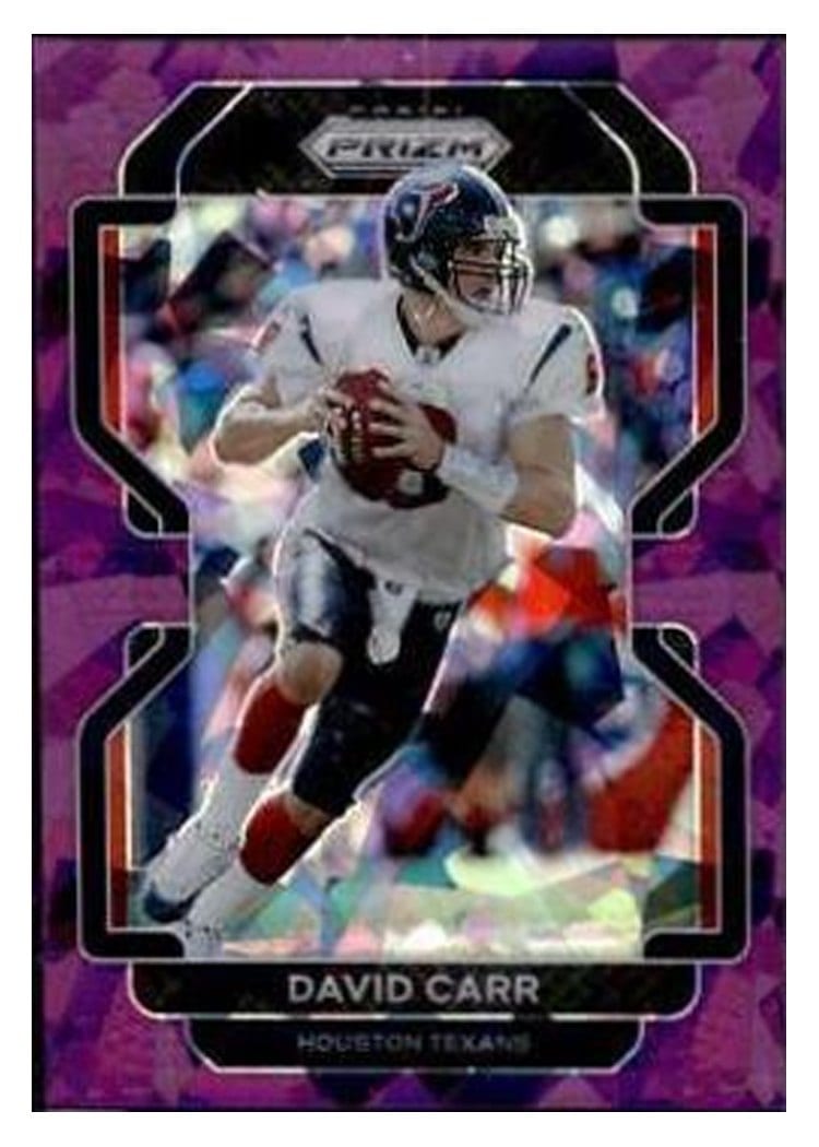 2021 Panini Prizm Base Set David Carr Purple Ice Prizm #41 card