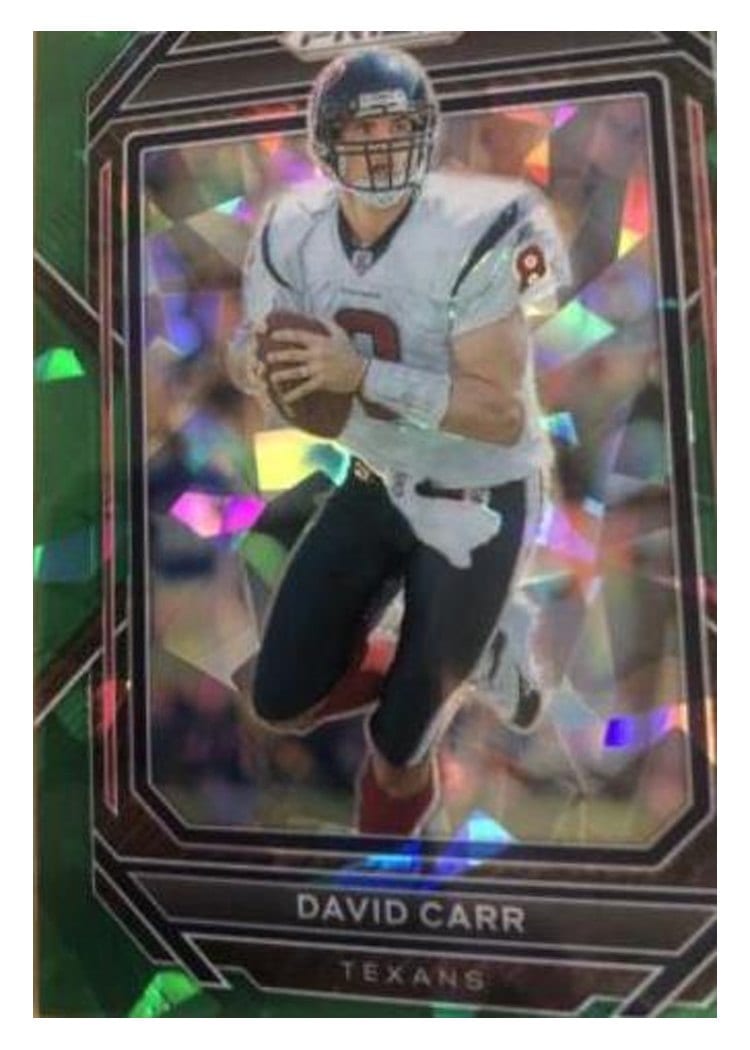 2022 Panini Prizm Base Set David Carr Green Ice #119 card