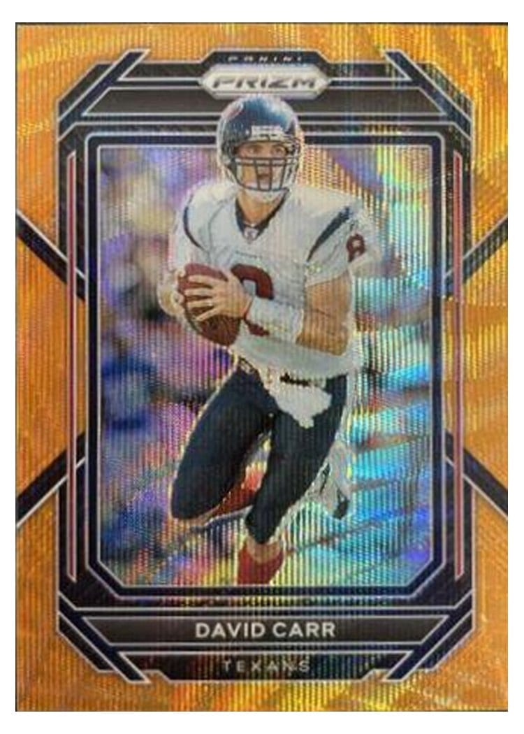 2022 Panini Prizm Base Set David Carr Orange Wave #119 card