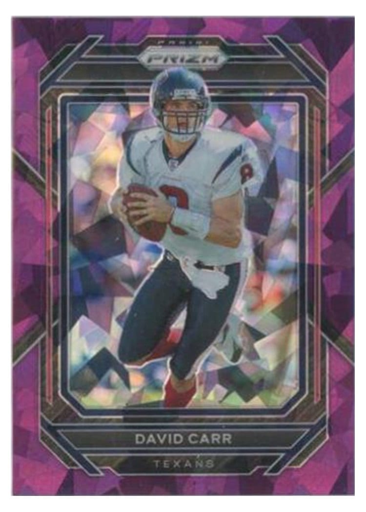 2022 Panini Prizm Base Set David Carr Purple Ice #119 card