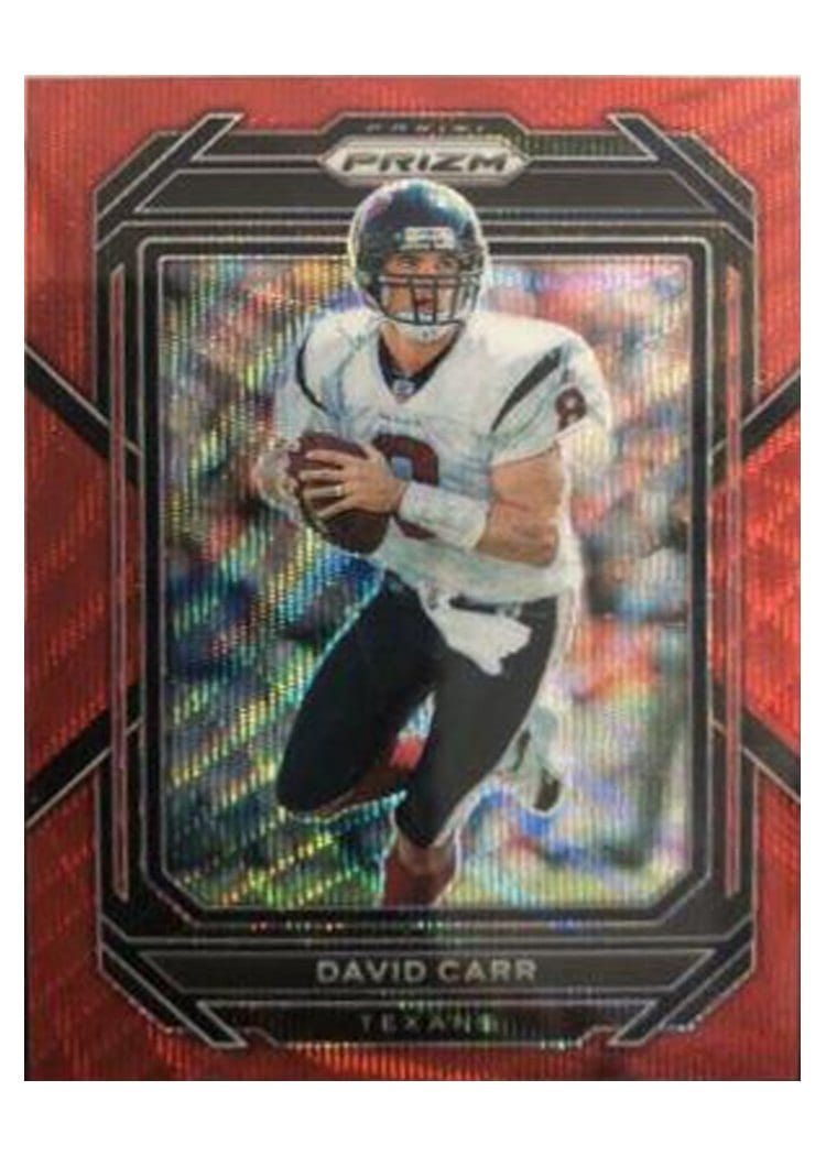 2022 Panini Prizm Base Set David Carr Red Wave #119 card
