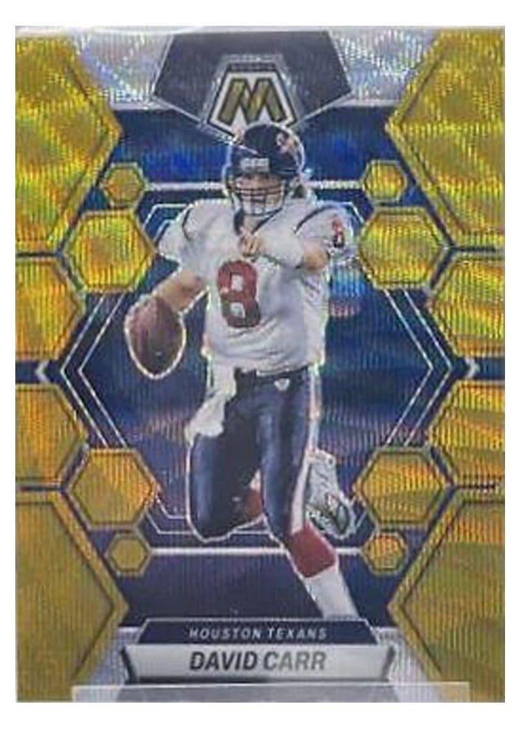 2023 Panini Mosaic Base Set David Carr Gold Wave #93 card