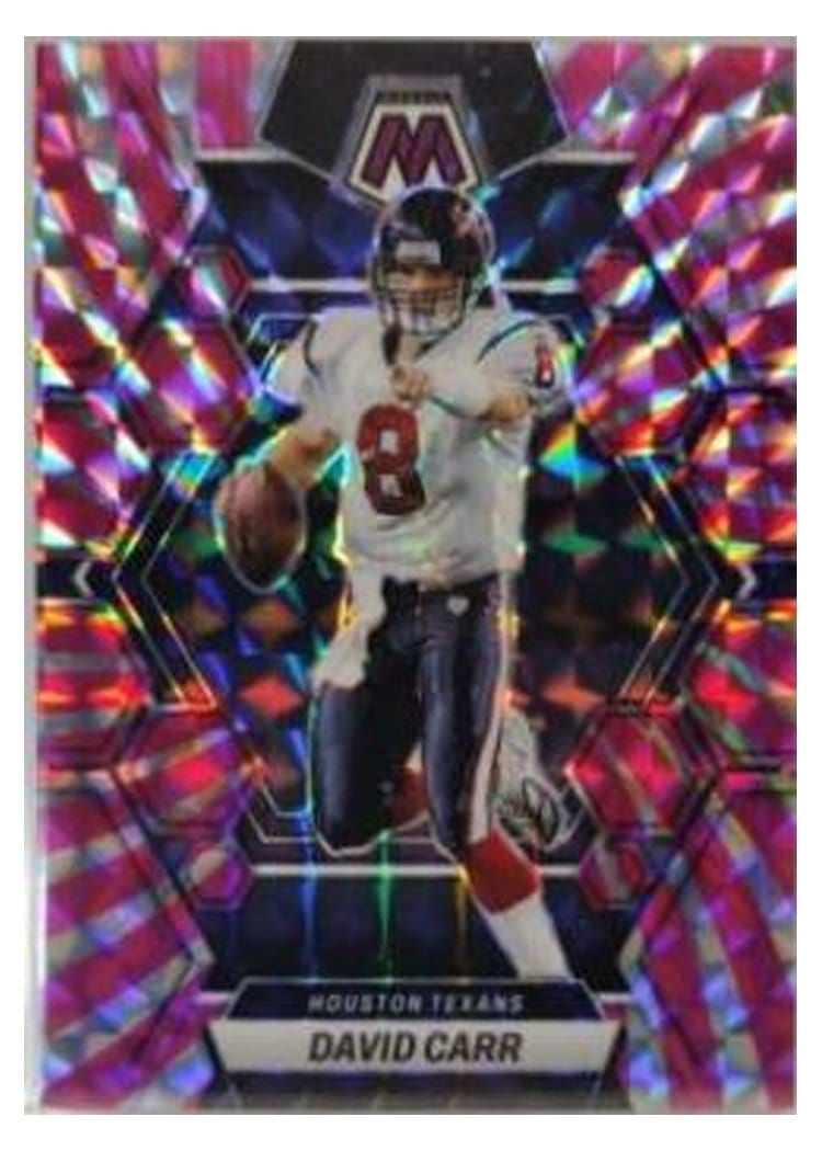 2023 Panini Mosaic Base Set David Carr Pink Swirl #93 card