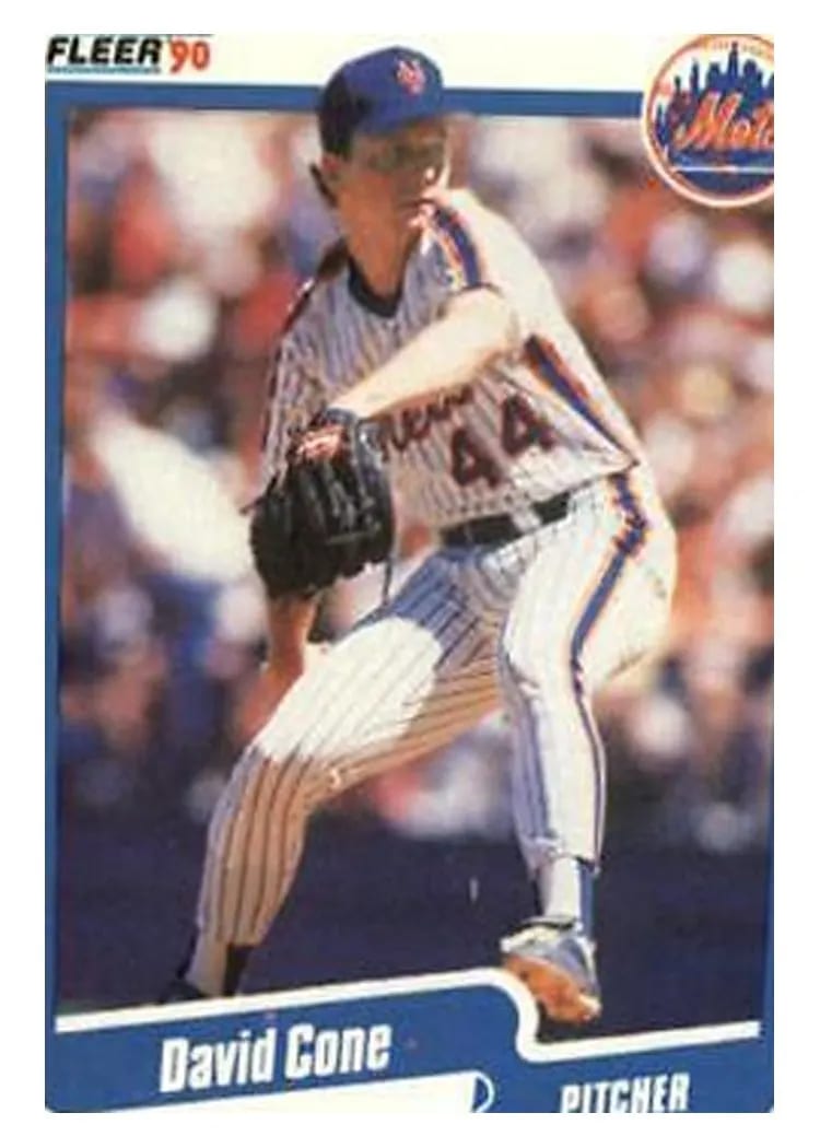 1990 Fleer David Cone #200 card
