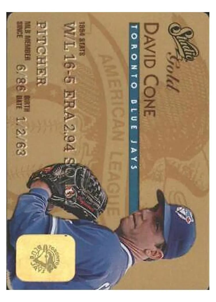 1995 Studio David Cone #33 card