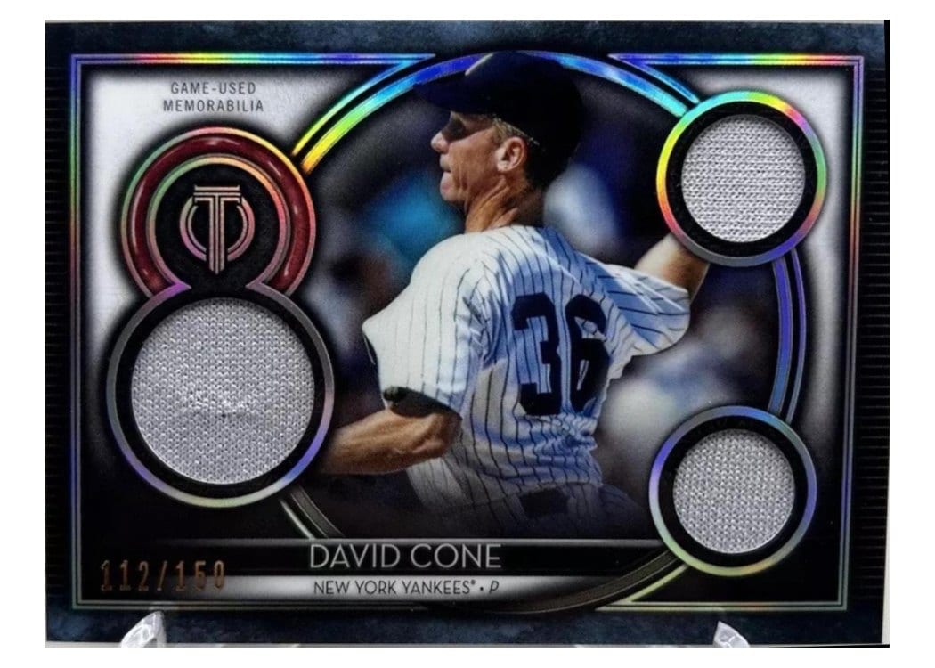 2020 Topps Tribute Triple Relics David Cone #TTR-DC card