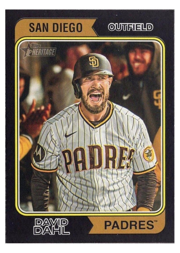 2023 Topps Heritage Base Set David Dahl #668 card
