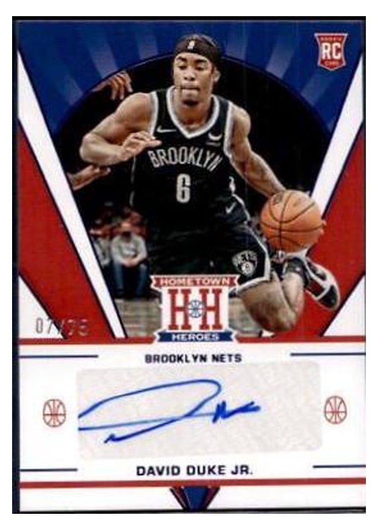 2021-22 Panini Chronicles Hometown Heroes Rookie Auto David Duke Jr #HHR-DDJ card