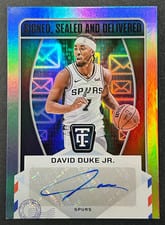 2024-25 Panini Totally Certified Signed Sealed and Delivered David Duke Jr. #SD-DUK card