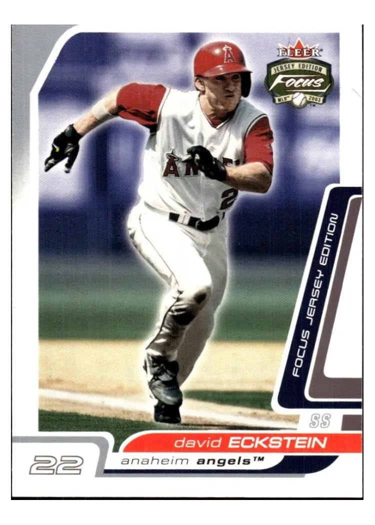 2003 Fleer Focus Jersey Edition David Eckstein #36 card