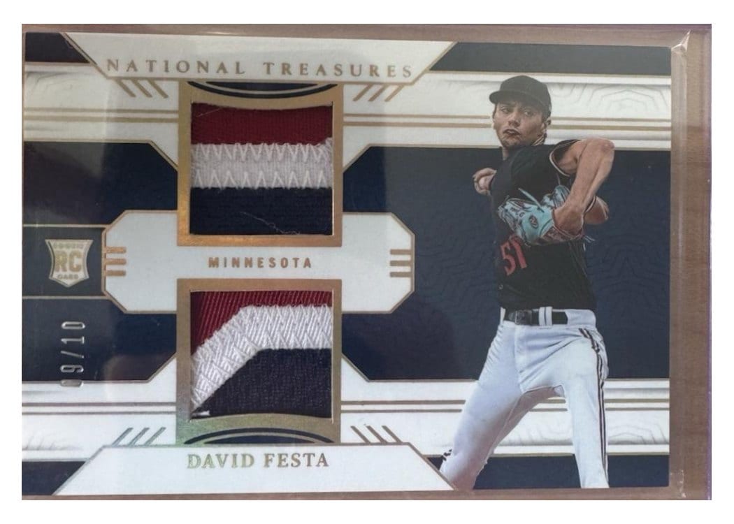2024 Panini National Treasures Game Gear Swatches Dual David Festa #11 card