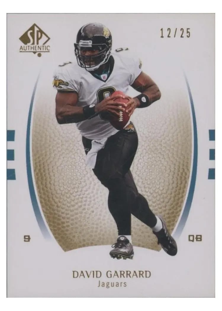 2007 SP Authentic David Garrard Gold #67 card