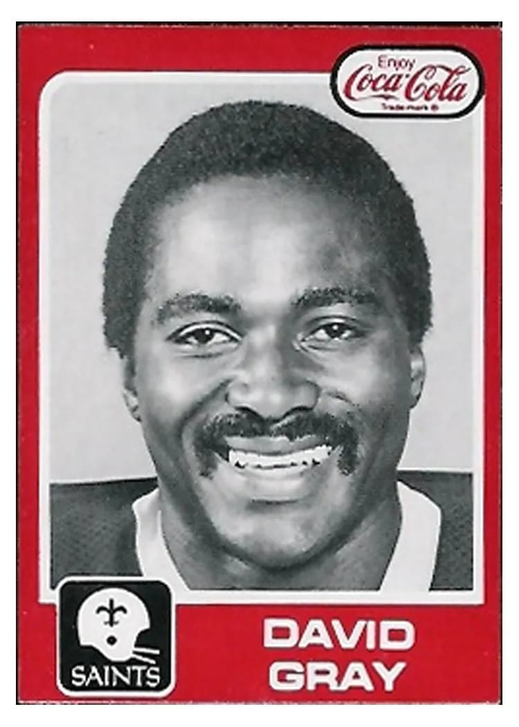 1979 Saints Coke David Gray #6 card