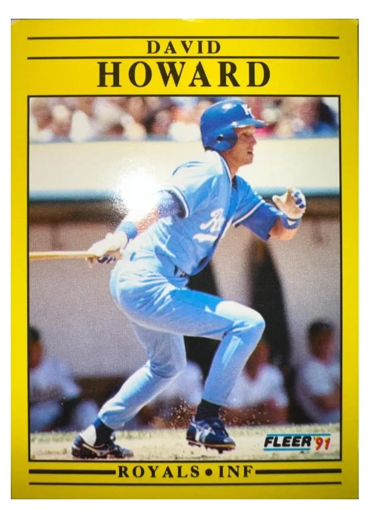 1985 Fleer Update David Howard #U-27 card