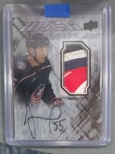 2022-23 SPx UD Black Lustrous Rookie Patch Autograph Clarity David Jiricek #LRAP-DJ card