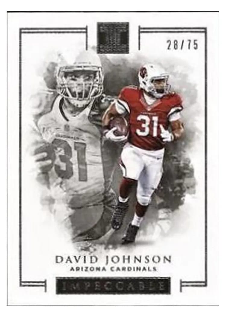 2016 Panini Impeccable David Johnson #3 card