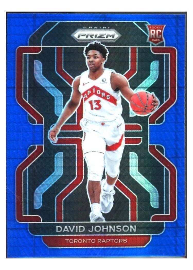 2021-22 Panini Prizm Base Set David Johnson Blue Hyper Prizm #278 card