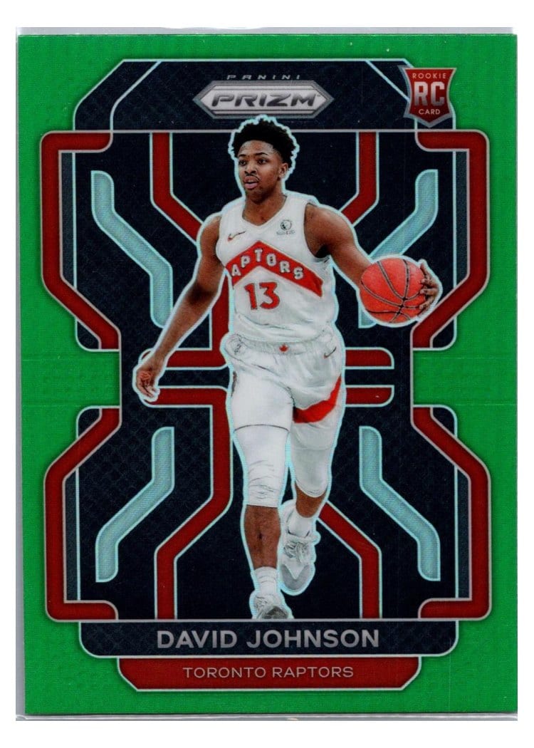 2021-22 Panini Prizm Base Set David Johnson Green Shimmer #278 card