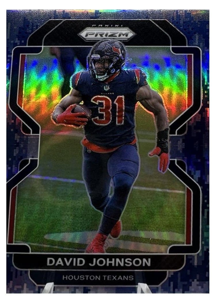 2021 Panini Prizm Base Set David Johnson Navy Camo Prizm #37 card