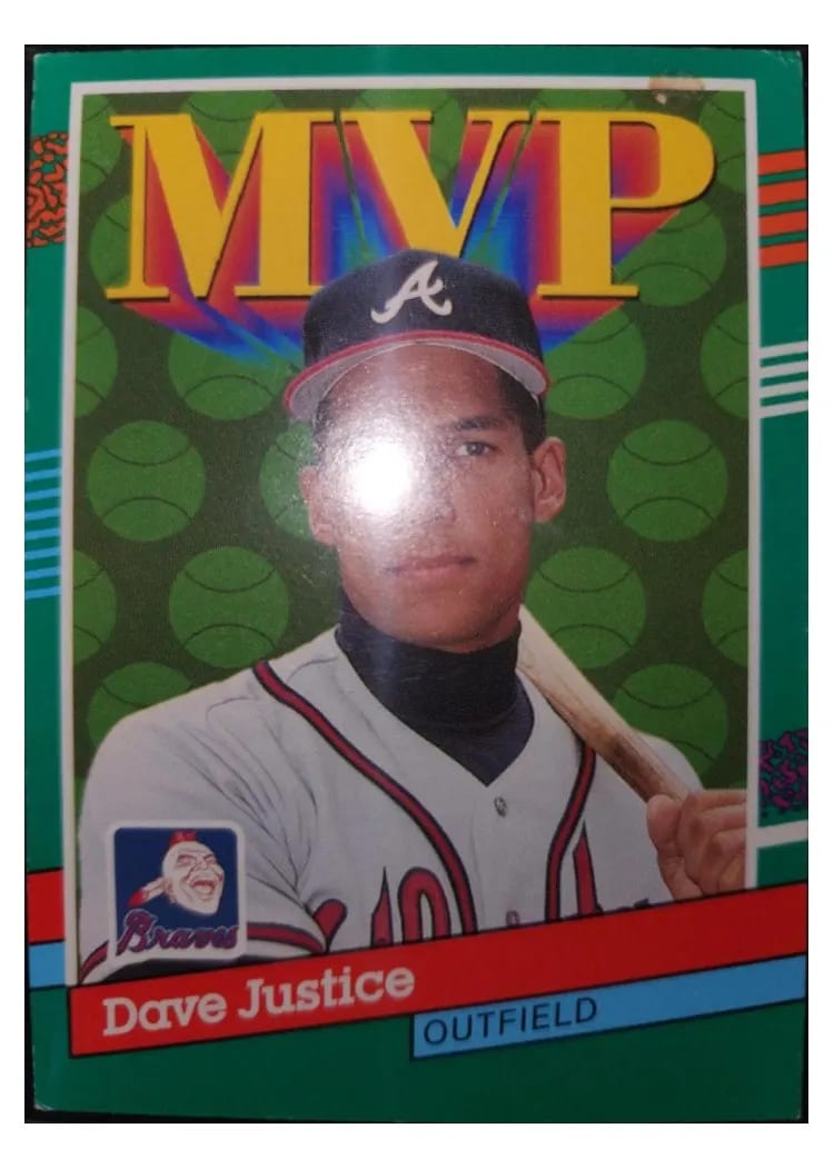 1990 Leaf David Justice #402 card