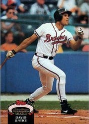 1992 Stadium Club Base Set David Justice #182 card