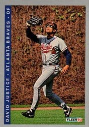 1993 Fleer Base Set David Justice #367 card