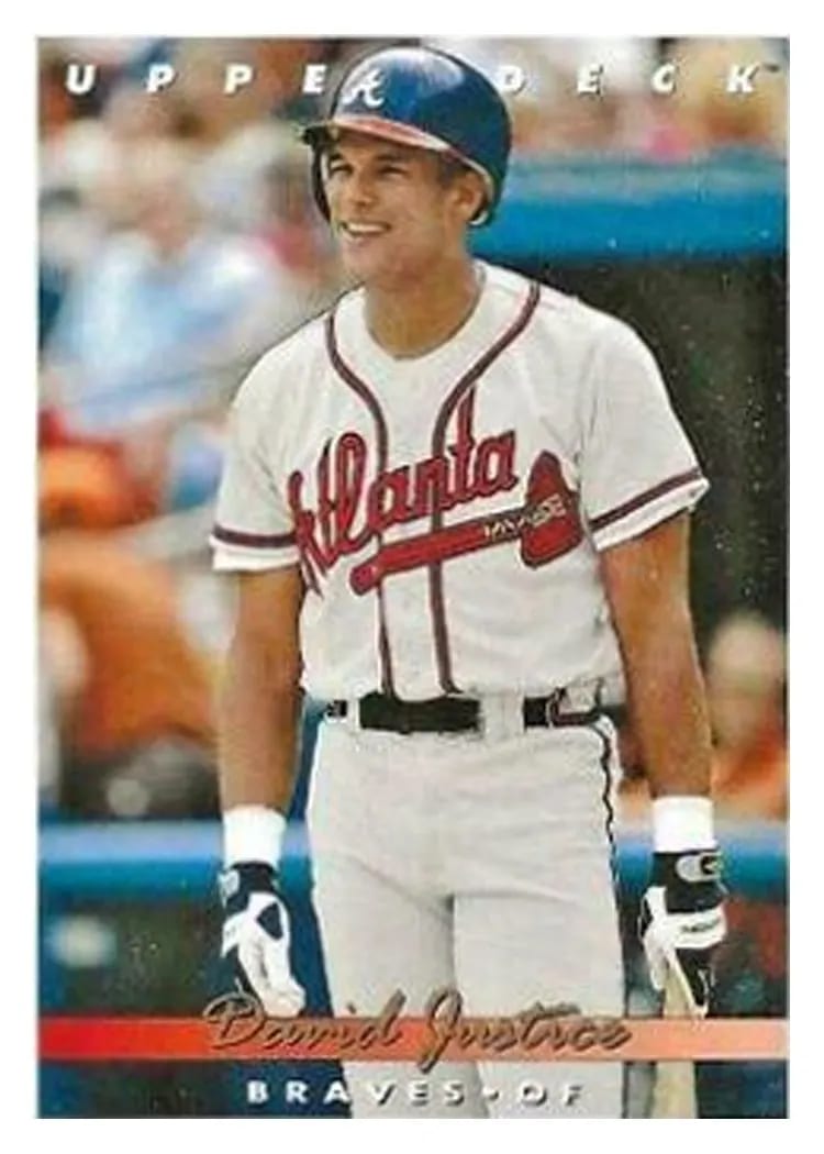 1993 Upper Deck Base Set David Justice #366 card