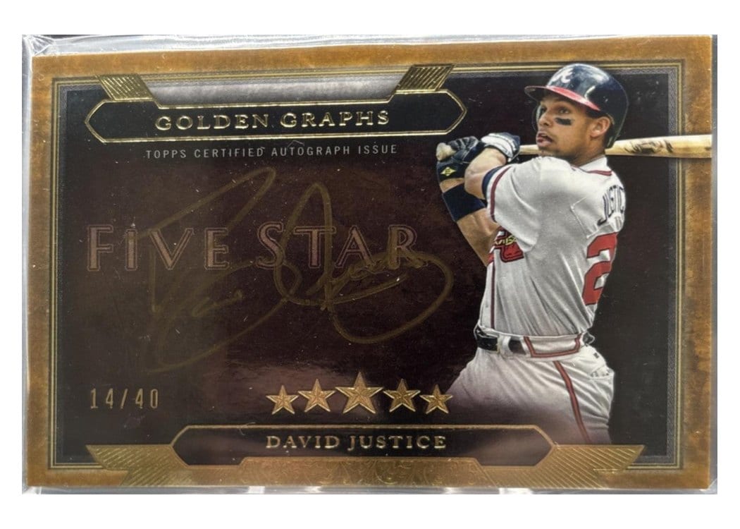 2020 Topps Five Star Golden Graphs David Justice #GG-DJ card