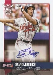 2021 Topps Big League Big League Autographs David Justice #BLA-DJ card
