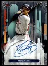 2025 Finest Autographs David Justice #FA-DJ card