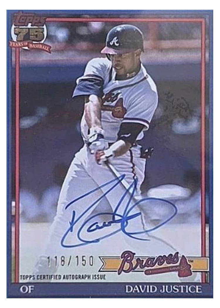 2026 Topps 1991 Topps Autographs David Justice #91A-JUS card