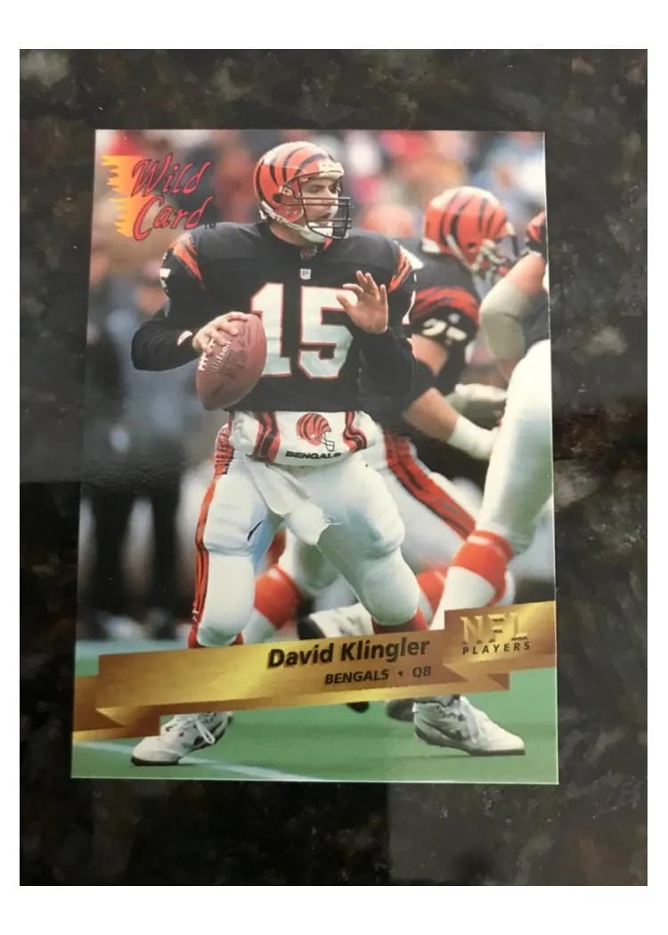 1993 Wild Card David Klingler #17 card
