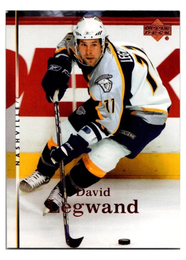 2007 Upper Deck David Legwand #13 card