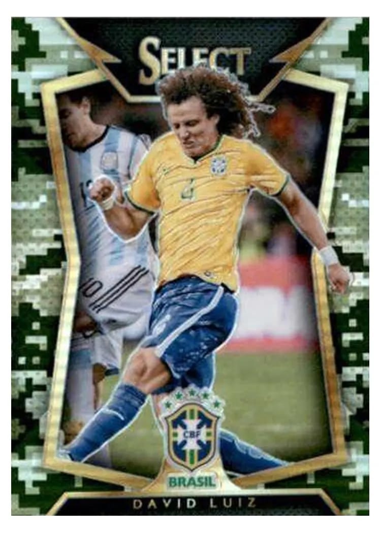 2015 Panini Select David Luiz Camo Prizm #21 card
