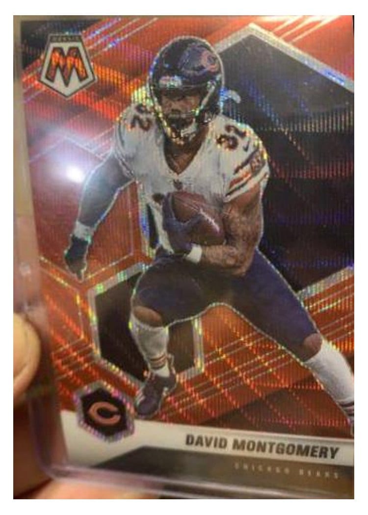 2021 Panini Mosaic Base Set David Montgomery Red Wave Mosaic #43 card