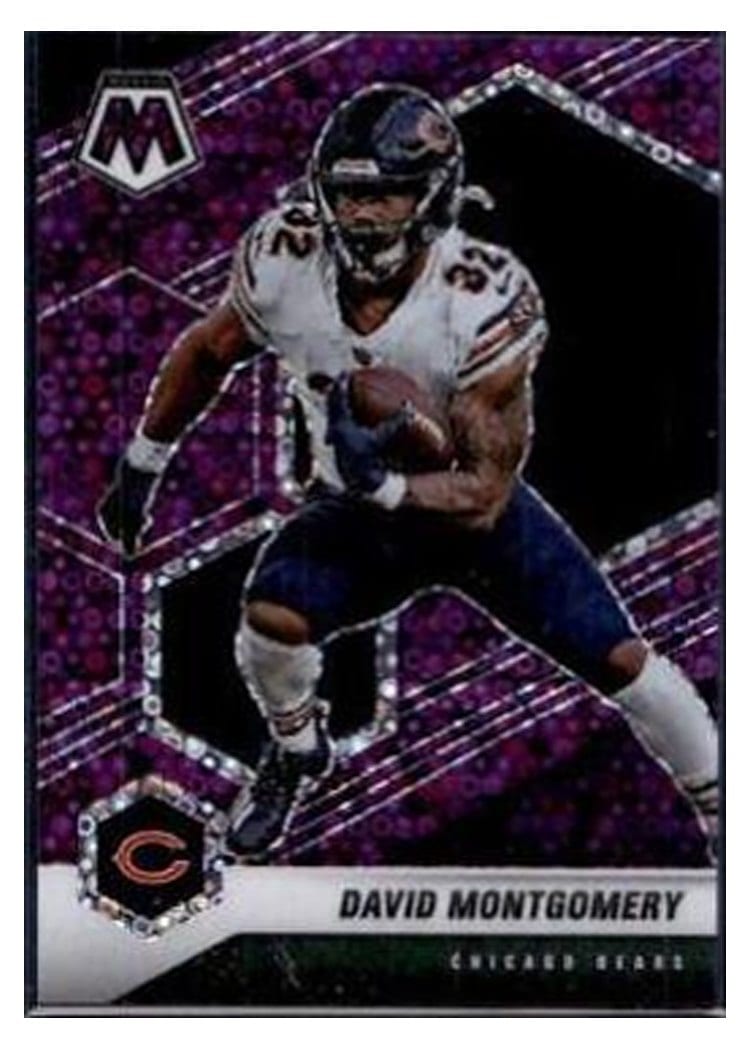 2021 Panini Mosaic Base Set David Montgomery No Huddle Purple Mosaic #43 card