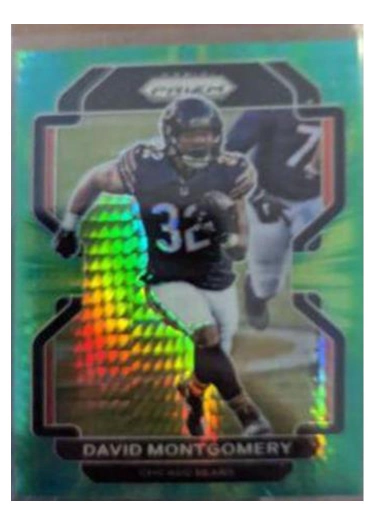 2021 Panini Prizm Base Set David Montgomery Green Prizm #160 card