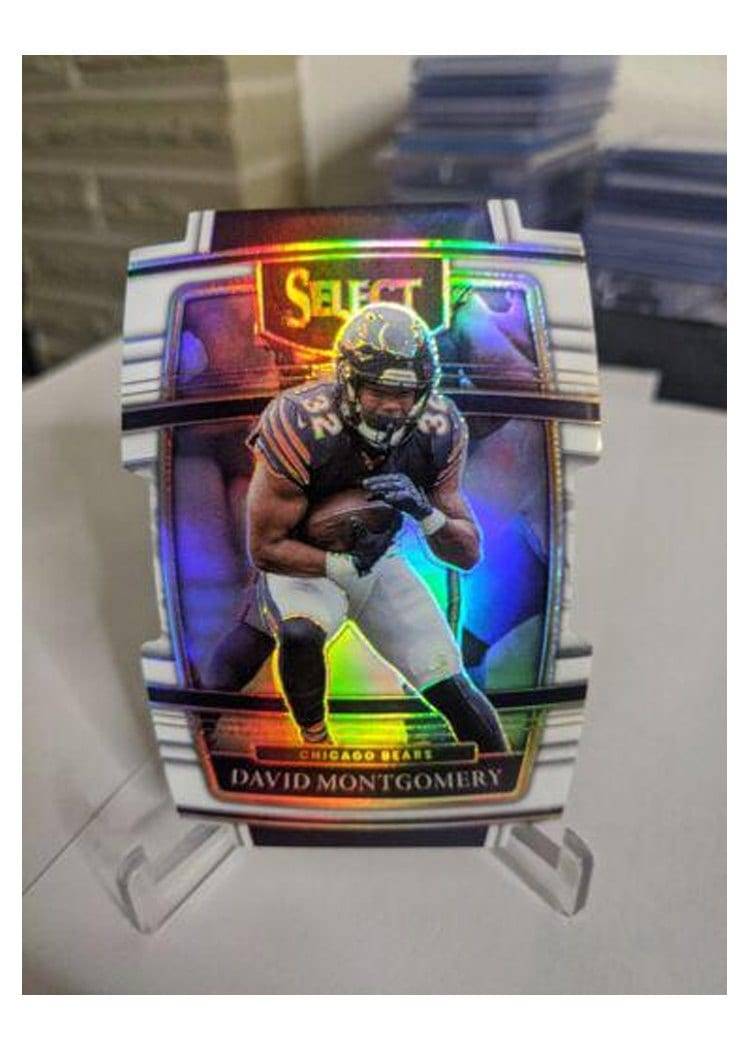 2021 Panini Select Base Set David Montgomery White Die Cut #8 card