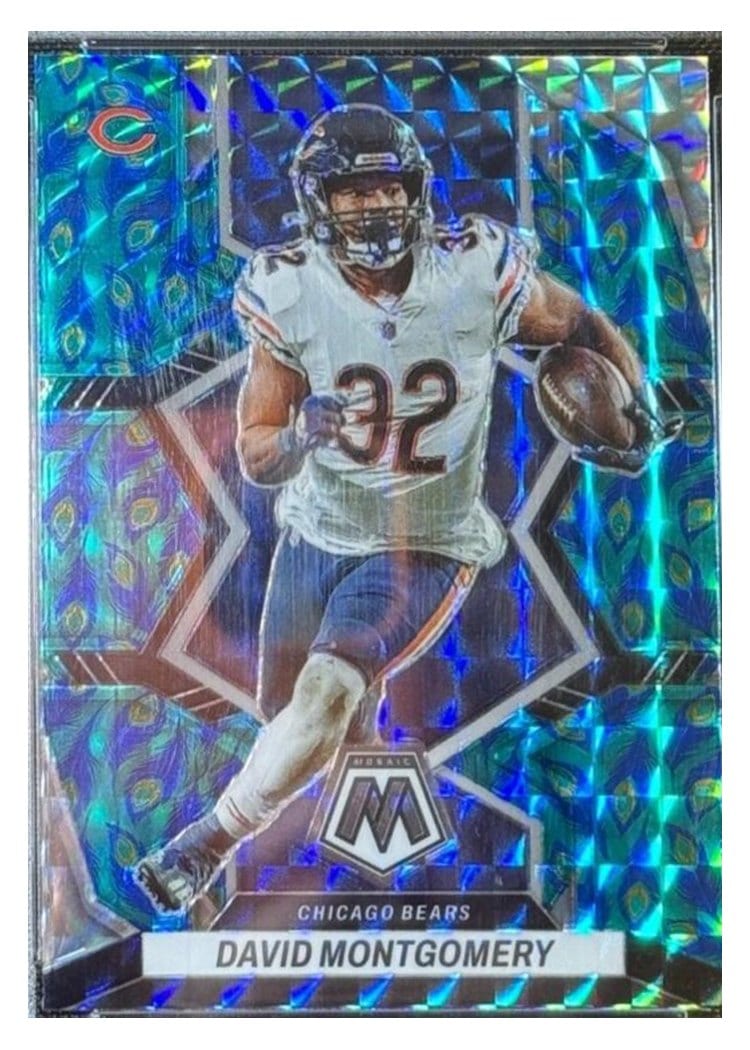 2022 Panini Mosaic Base Set David Montgomery Choice Peacock #34 card