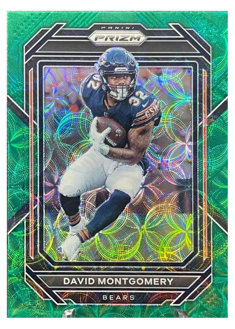 2022 Panini Prizm Base Set David Montgomery Green Scope #48 card