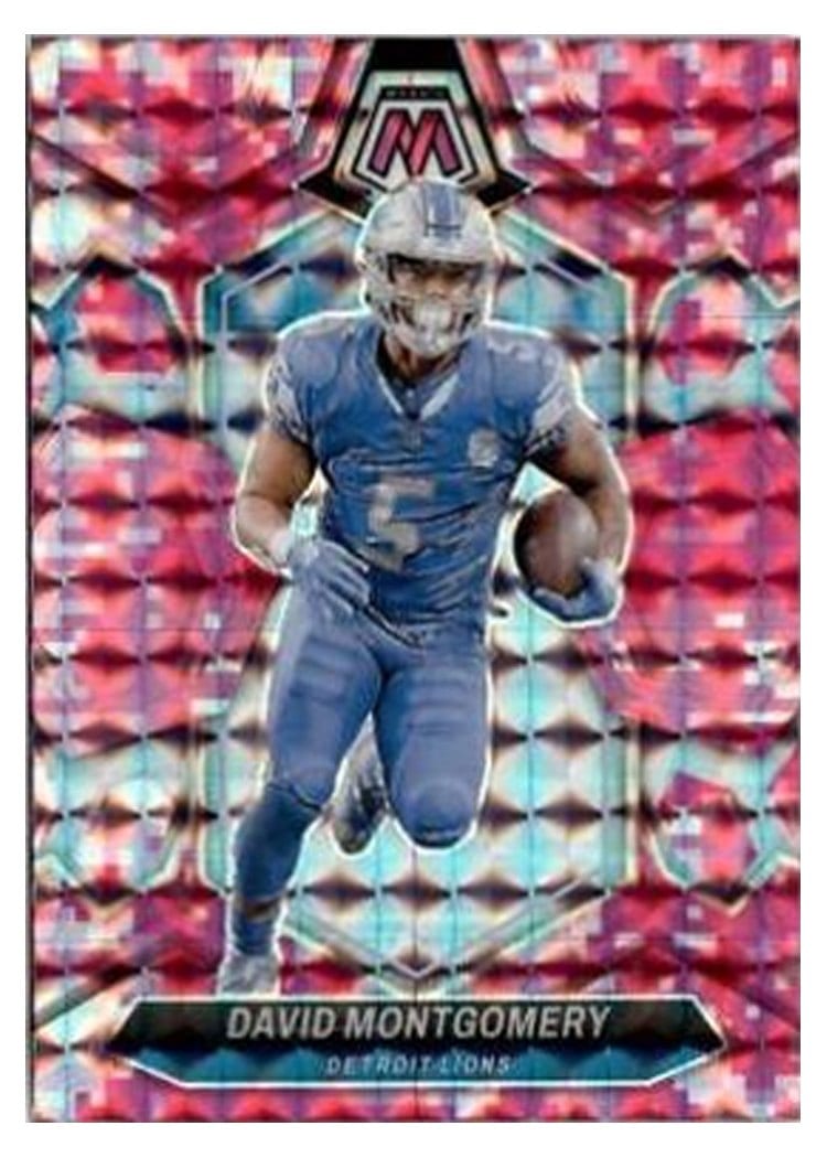 2024 Panini Mosaic Base Set David Montgomery Camo Pink #72 card