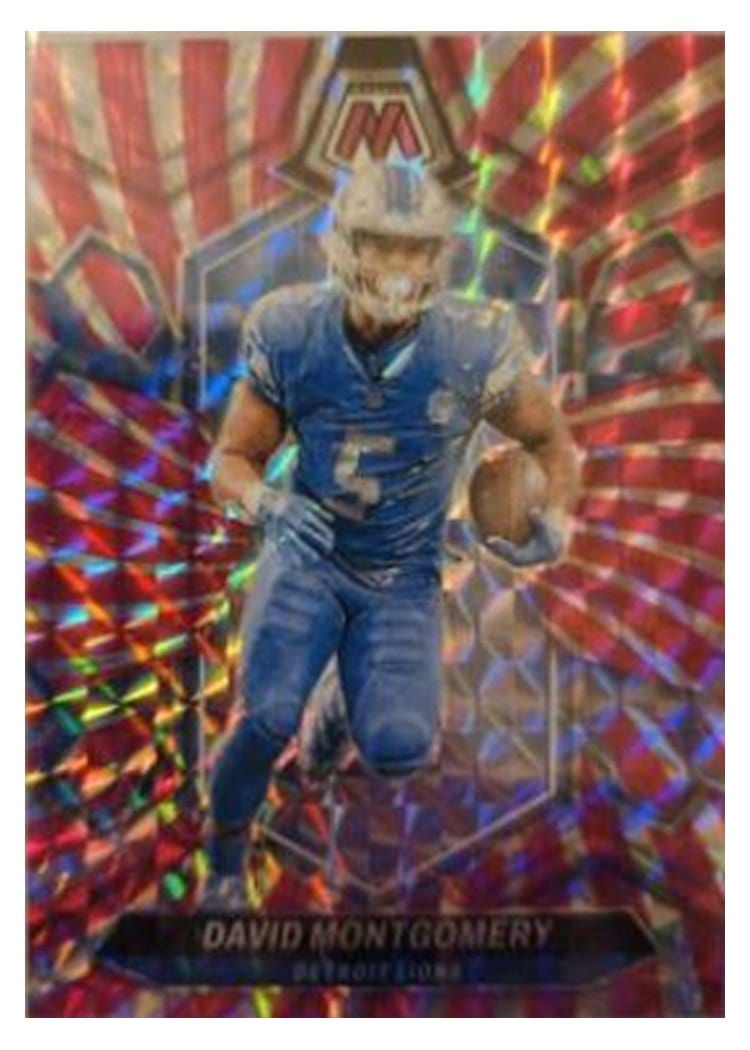 2024 Panini Mosaic Base Set David Montgomery Pink Swirl #72 card