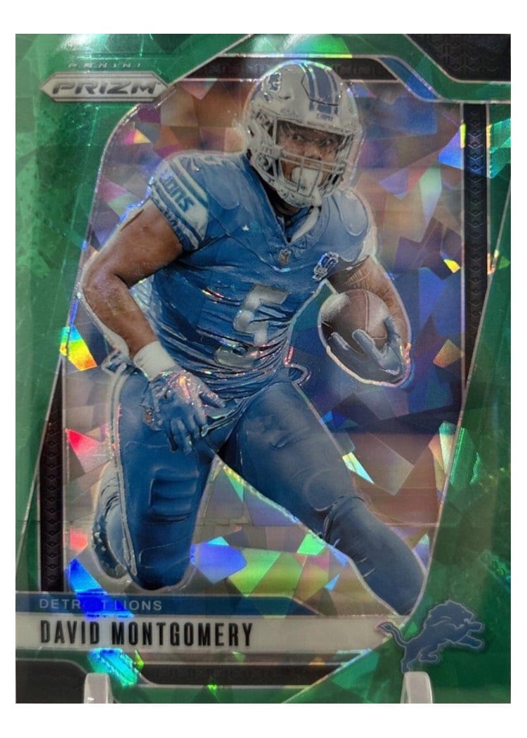 2024 Panini Prizm Base Set David Montgomery Green Ice #94 card